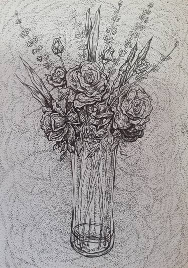 Original Realism Floral Drawings by Ivan Rankovic