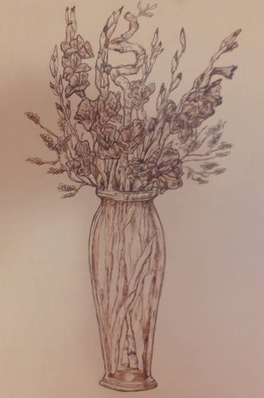 Original Classicism Floral Drawings by Ivan Rankovic