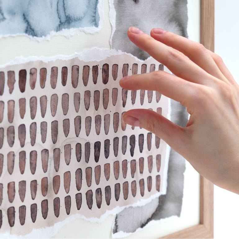 Original Contemporary Abstract Collage by Van Adel Art