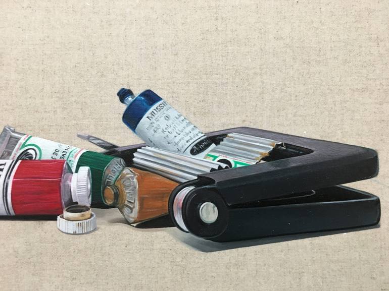 Original Realism Still Life Painting by Sami Gedik