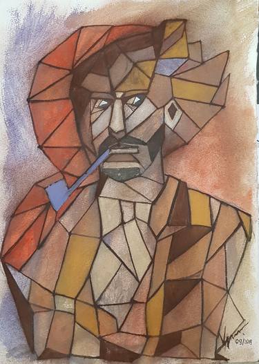 Print of Cubism Men Paintings by Vincenzo Vinciguerra