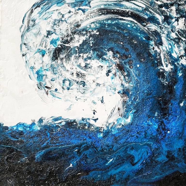 Bloop - Fluid Art Painting Painting by DARYA ULANOVA | Saatchi Art