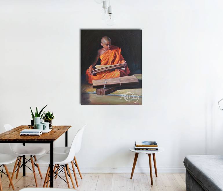 Original Art Deco People Painting by Nilantha Vidanarachchi