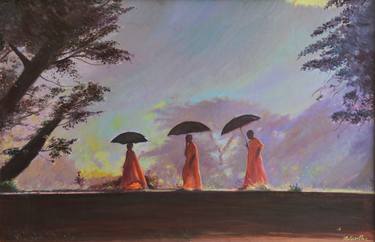 Print of Landscape Paintings by Nilantha Vidanarachchi