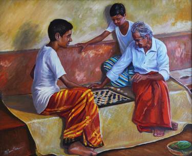 Print of Landscape Paintings by Nilantha Vidanarachchi