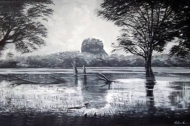 Original Art Deco Landscape Paintings by Nilantha Vidanarachchi