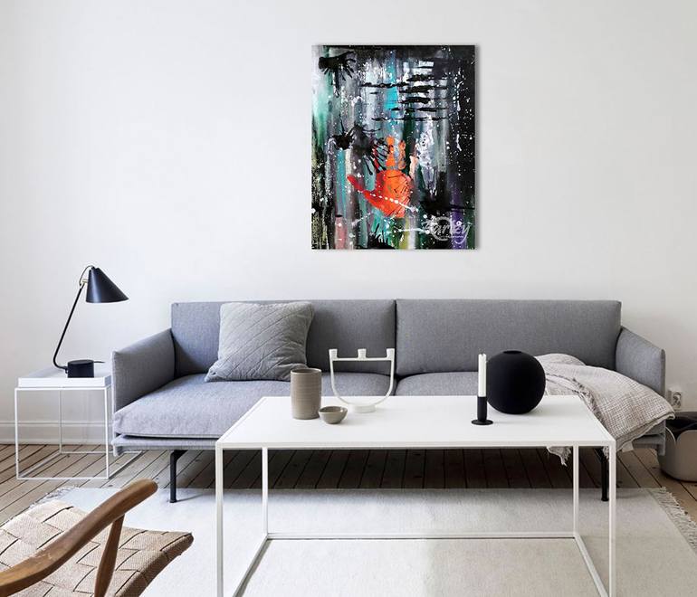 Original Art Deco Portrait Painting by Sahani Madihage