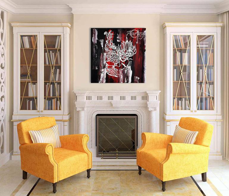 Original Art Deco People Painting by Sahani Madihage