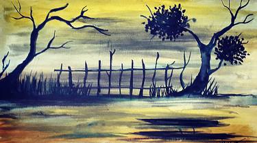 Original Art Deco Landscape Paintings by Sahani Madihage