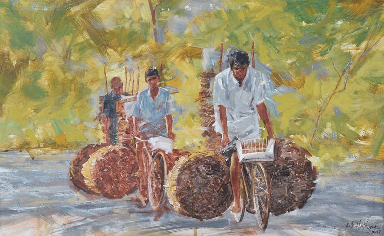Original Art Deco Landscape Paintings by Ishan Hewage