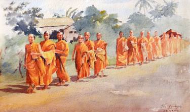 A Procession of Monks thumb