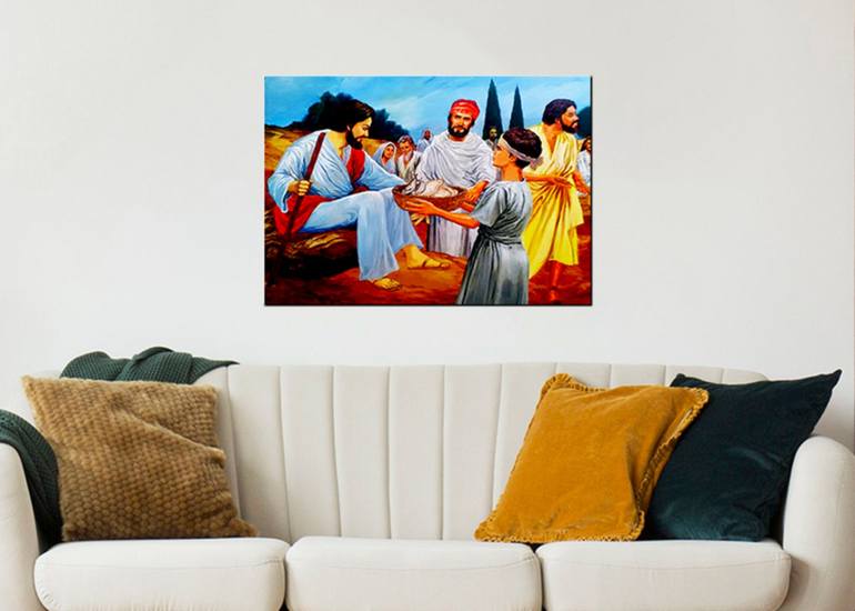 Original Art Deco Religion Painting by Ishan Hewage