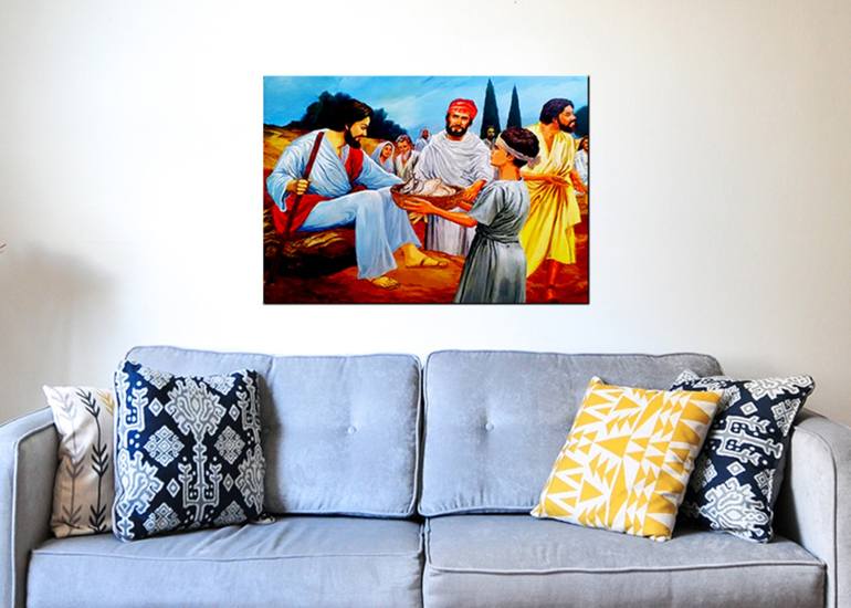 Original Art Deco Religion Painting by Ishan Hewage