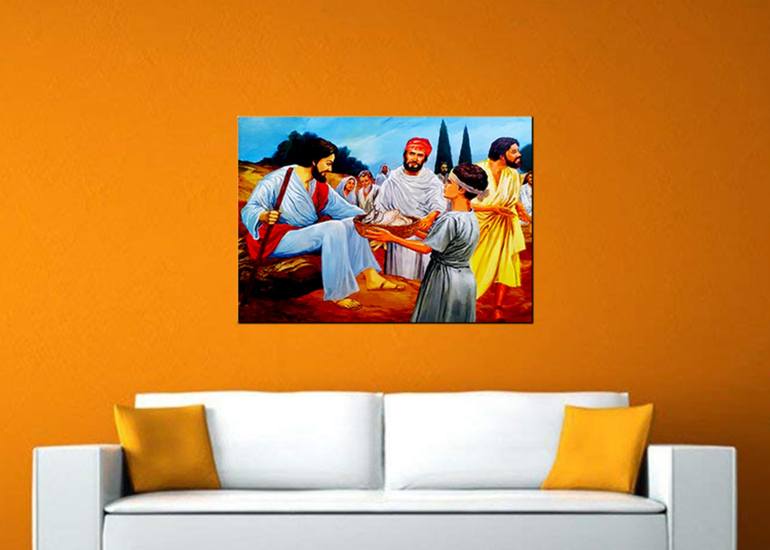 Original Art Deco Religion Painting by Ishan Hewage