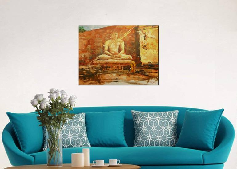 Original Art Deco Religion Painting by Ishan Hewage