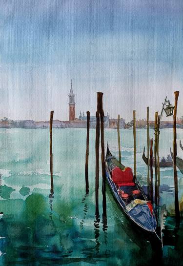 Print of Fine Art Boat Paintings by Lilia Krasikova