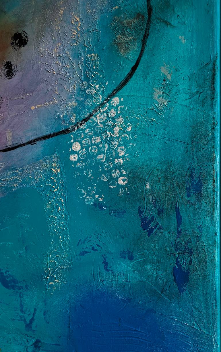 Original Abstract Expressionism Abstract Mixed Media by Tatiana Guennewig