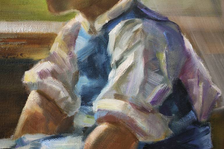 Original Realism Children Painting by Dinara Dindarova