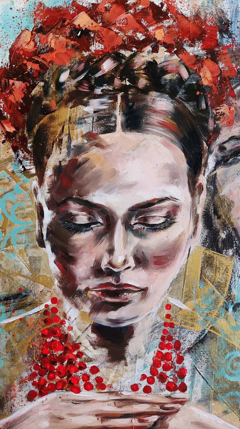 Original Abstract People Painting by Olga Soldatova