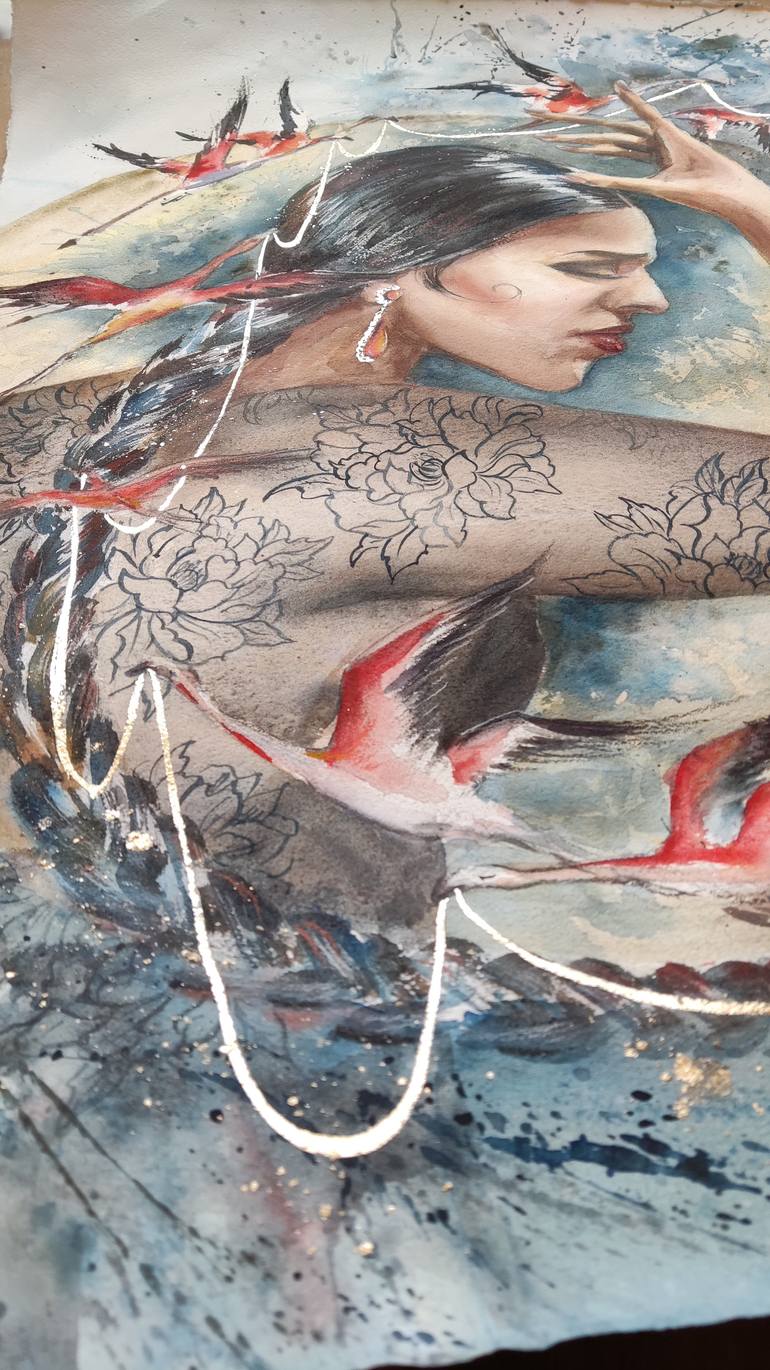 Original Expressionism Women Painting by Olga Soldatova