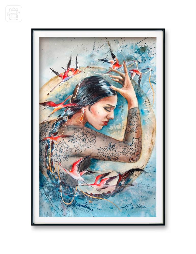 Original Expressionism Women Painting by Olga Soldatova