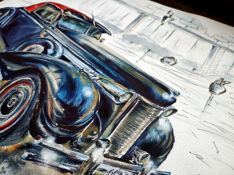 Original Car Painting by Olga Soldatova