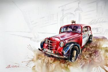 Print of Figurative Car Paintings by Olga Soldatova