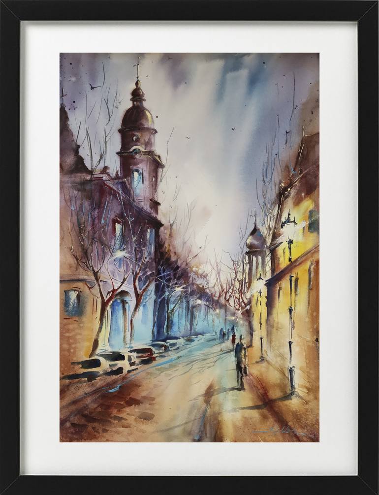 Original Architecture Painting by Olga Soldatova