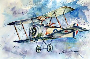 Print of Airplane Paintings by Olga Soldatova