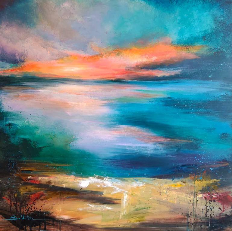 Burning Sunset Painting By Olga Soldatova | Saatchi Art