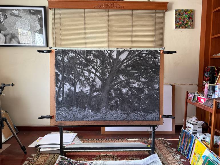 Original Realism Nature Drawing by Eakalak Maleetipawan
