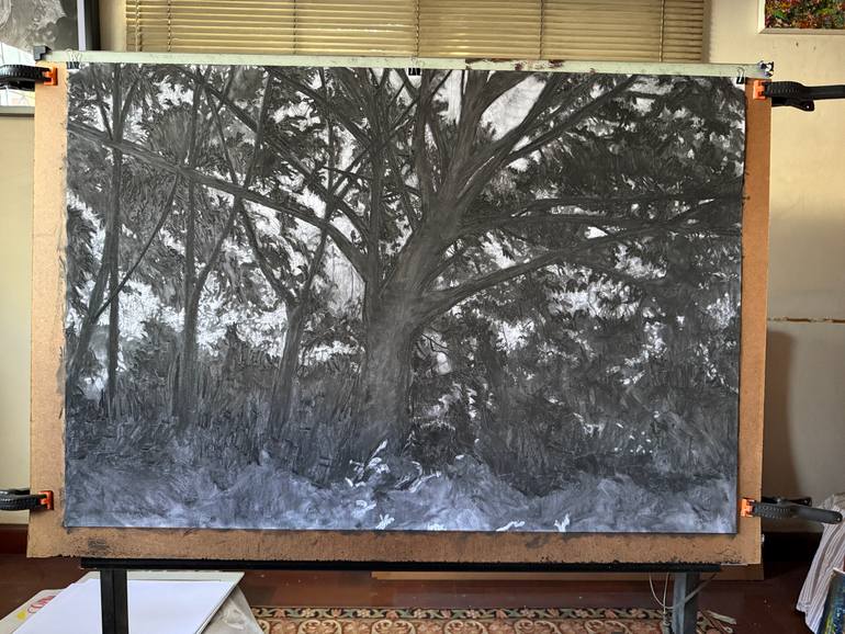 Original Realism Nature Drawing by Eakalak Maleetipawan