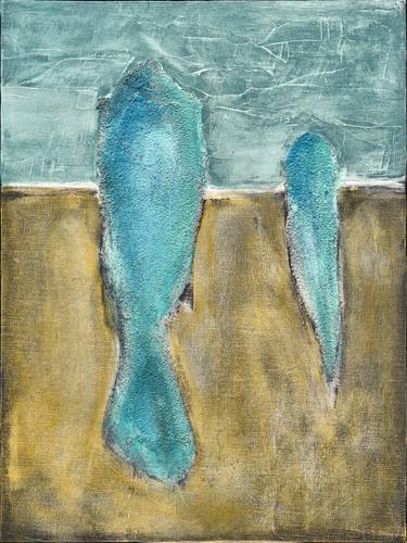Original Abstract Fish Paintings by KB Kubel
