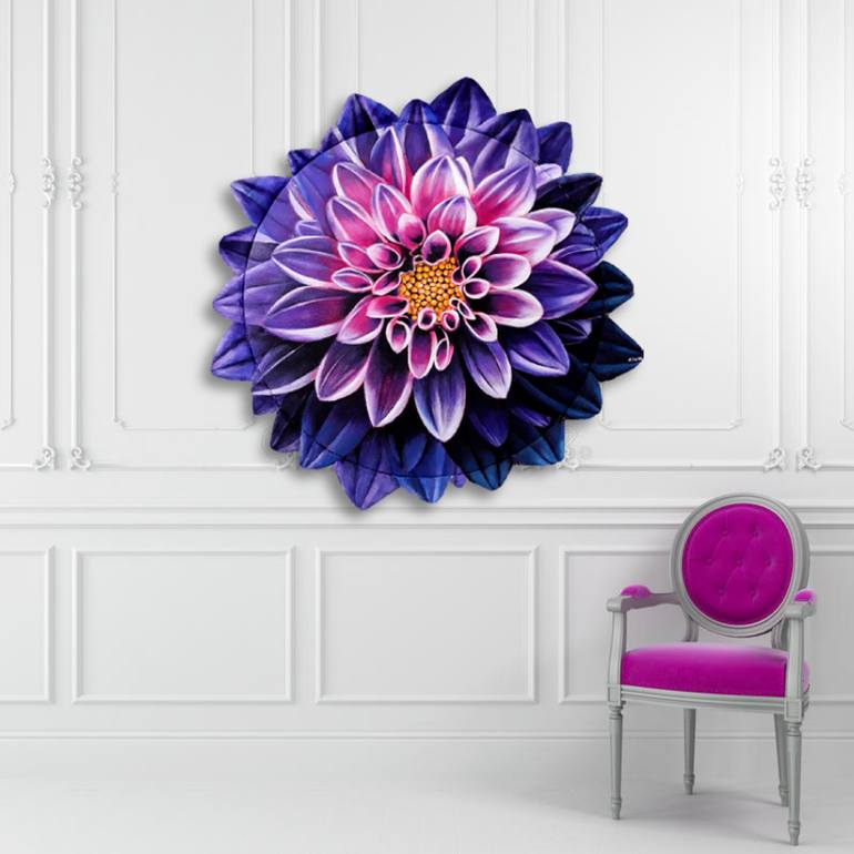 Dahlia Painting by K Art | Saatchi Art