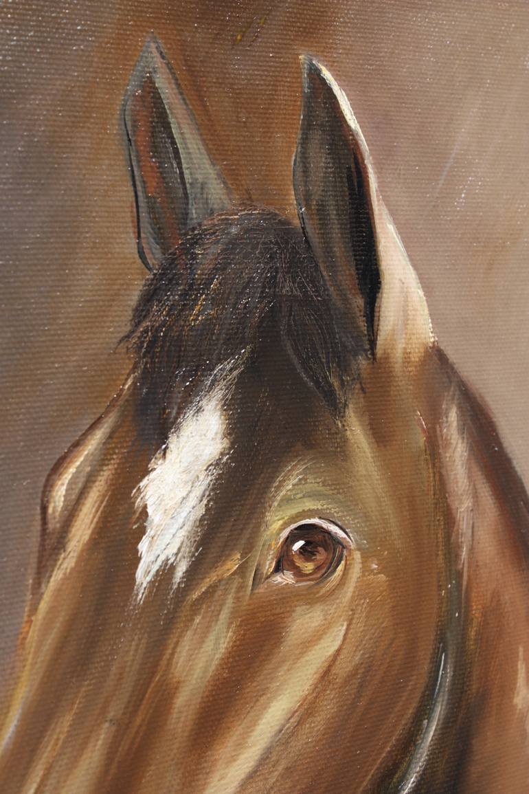 Original Figurative Horse Painting by Elena Belyanskaya