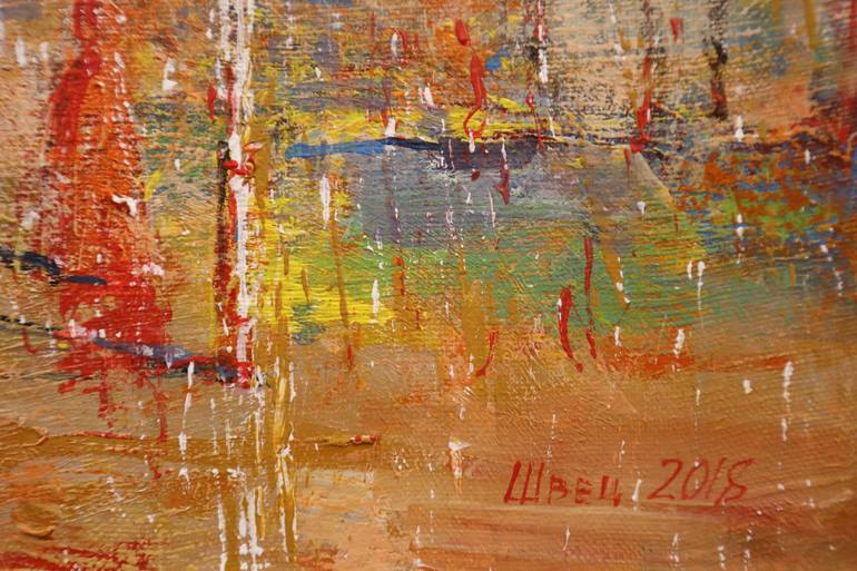 Original Expressionism Architecture Painting by Stepan Shvets