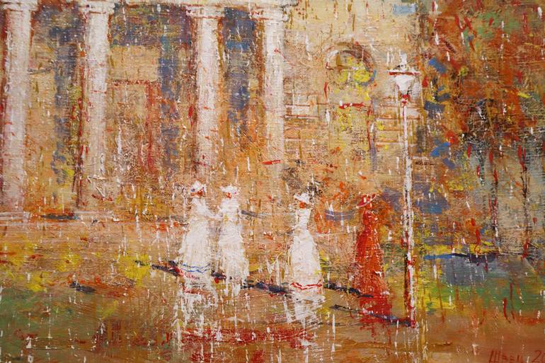 Original Expressionism Architecture Painting by Stepan Shvets