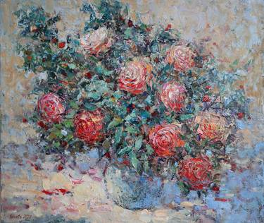 Print of Impressionism Floral Paintings by Stepan Shvets