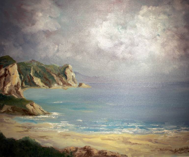 Cornish Coastline Painting by Ian Mckillop Saatchi Art