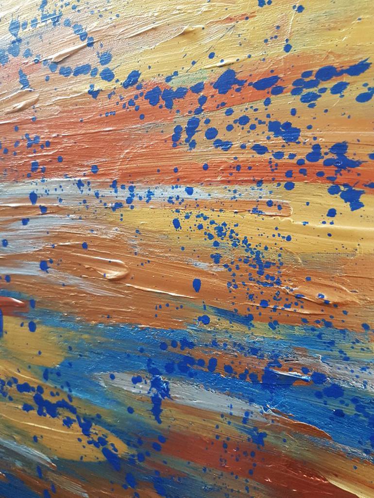 Original Abstract Expressionism Abstract Painting by Lu Orlova
