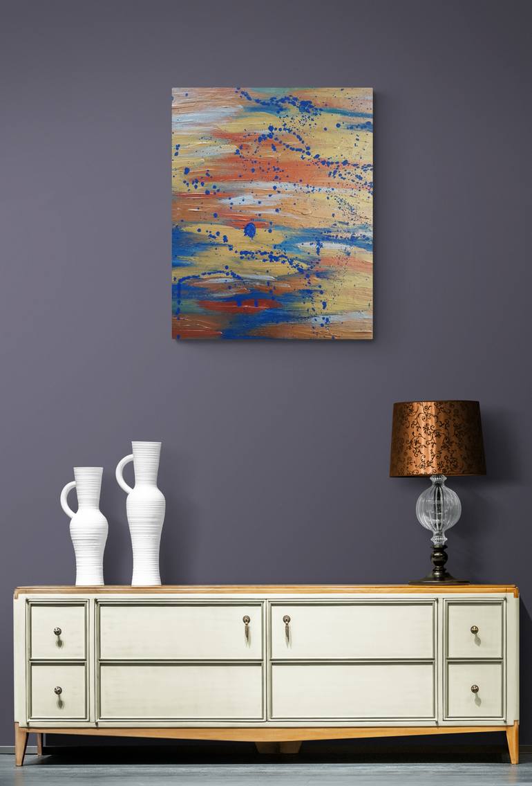 Original Abstract Expressionism Abstract Painting by Lu Orlova