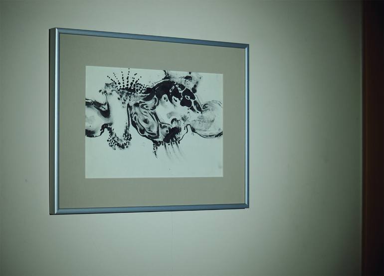 Original Abstract Calligraphy Drawing by IAXAI Gallery