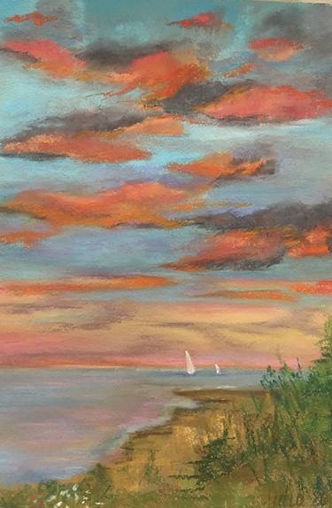 Print of Fine Art Seascape Paintings by Lidia Mikhaylova