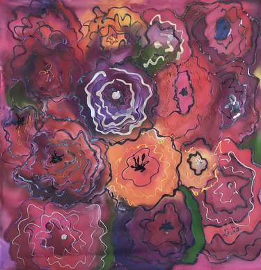 Print of Expressionism Botanic Paintings by Lidia Mikhaylova