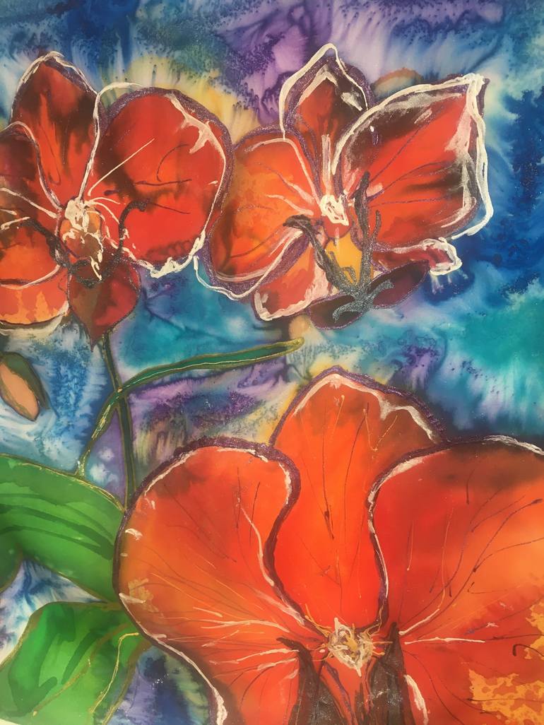 Original Floral Painting by Lidia Mikhaylova
