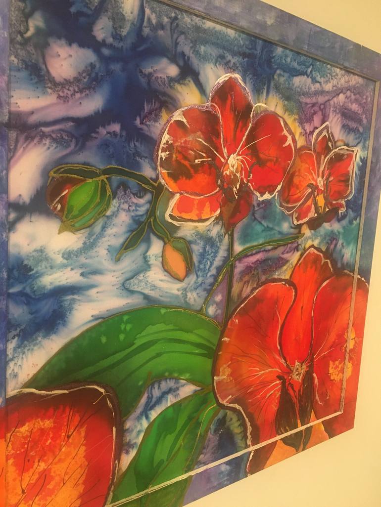 Original Expressionism Floral Painting by Lidia Mikhaylova