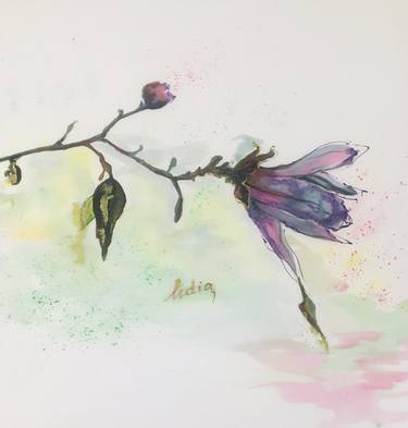 Original Expressionism Botanic Paintings by Lidia Mikhaylova