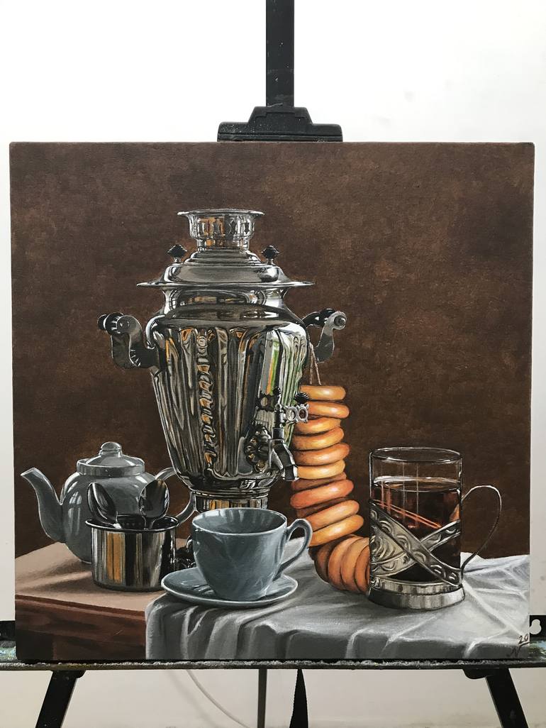 Original Photorealism Food & Drink Painting by Nataliya Petrova