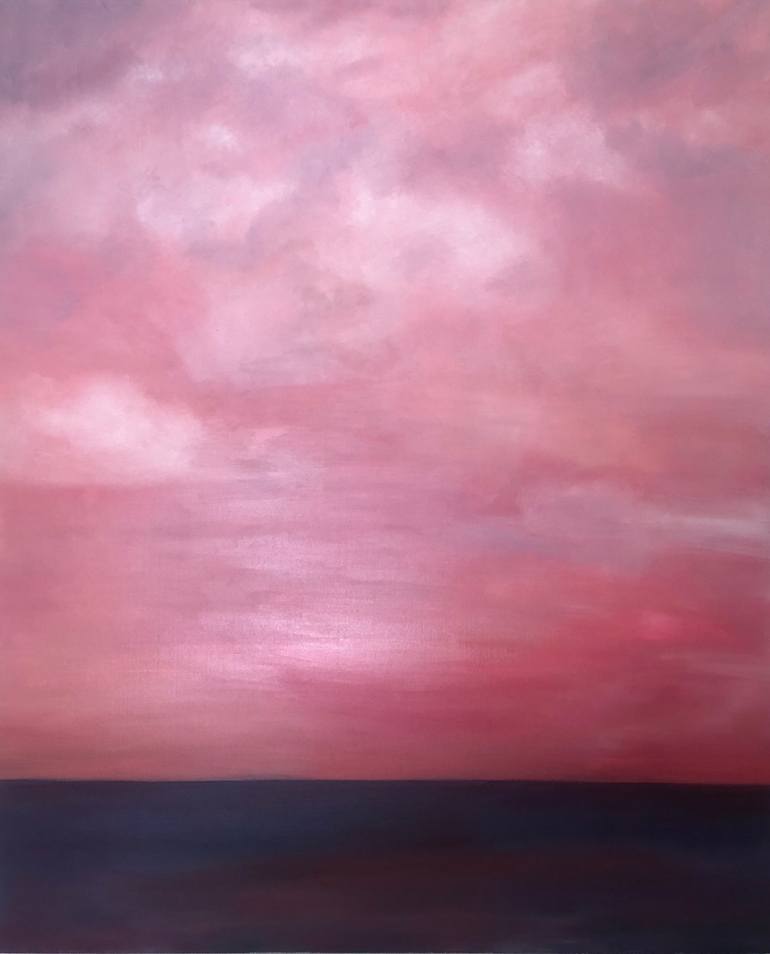 Pink Sunset Painting by Andi Yablonski | Saatchi Art