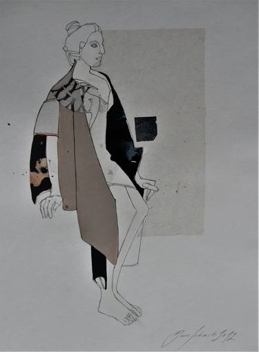 Original Figurative Women Drawings by Doris Schmitz